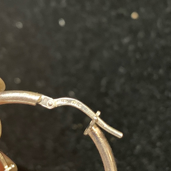 STERLING SILVER HOOPS - Picture 7 of 7